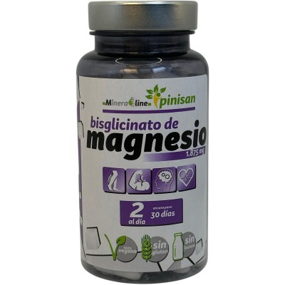 Bisglicinato de MAGNESIO 1875mg 60 comprimidos de Pinisan Pinisan 106.00262 Suplementos Minerales  salud.bio