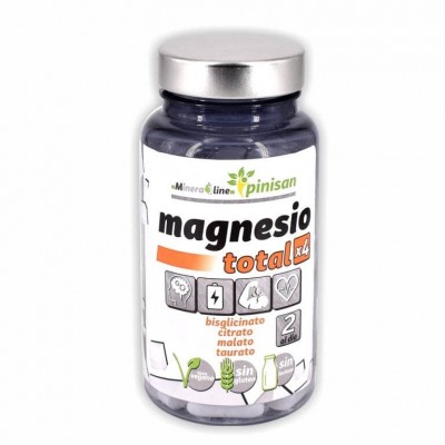 MAGNESIO TOTAL x4 (bisglicinato, citrato, malato, taurato) 50 comprimidos de Pinisan Pinisan 106.00274 Suplementos Minerales ...
