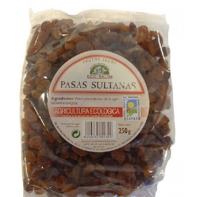 PASAS SULTANAS 250 gr ECO-SALIM 5501 FRUTA Y VERDURA DESHIDRATADA salud.bio