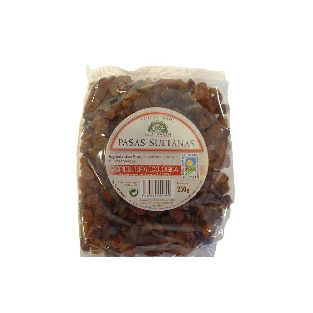 PASAS SULTANAS 250 gr ECO-SALIM 5501 FRUTA Y VERDURA DESHIDRATADA salud.bio