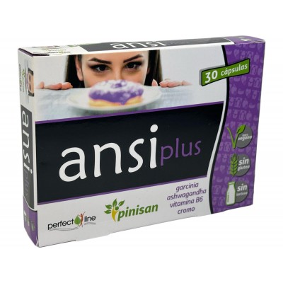 Ansi PLUS (perfect line) ayuda control apetito 30 Cápsulas de Pinisan Pinisan MYC-00841 Quemagrasas y similares salud.bio