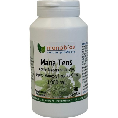 Mana Tens (Ajo+Espino blanco+Hoja de Olivo) de Manabios Manabios MAN-37096-30479 Ayuda control Tension salud.bio