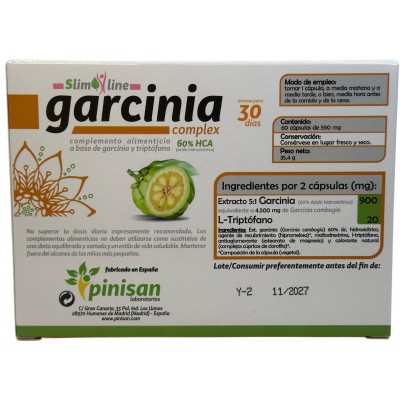 Garcinia Complex (perfect line) ayuda control apetito 60 Cápsulas (30 dias) de Pinisan Pinisan MYC-00128 Quemagrasas y simila...
