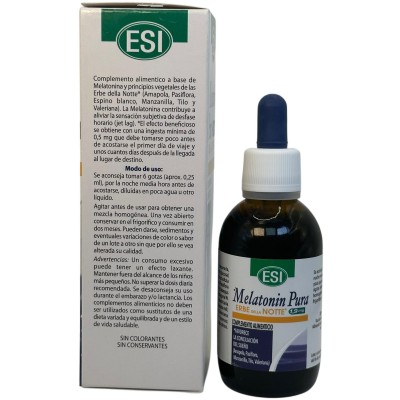 Melatonin pura (Melatonina) 1,9mg gotas con erbe NOTTE 50ml de ESI® ESI ESI-00878 insomnio y descanso salud.bio