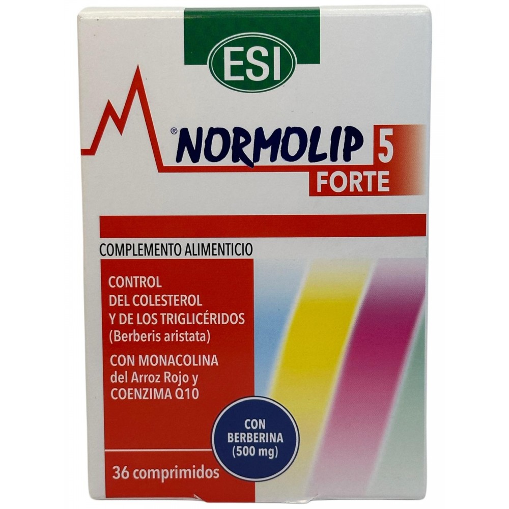 NORMOLIP 5 FORTE (ayuda colesterol) 36 comprimidos de ESI ESI ESI-13415 Ayudas niveles Colesterol y Trigliceridos salud.bio