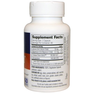 SerraGold 30 Cápsulas de serrapeptasa de Enzymedica Enzymedica ENZ-13300 Ayudas aparato Digestivo salud.bio