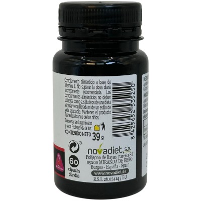 Vitamina E 268mg 400Ui en 60 perlas de Novadiet Novadiet NOV-53525 Vitamina E salud.bio