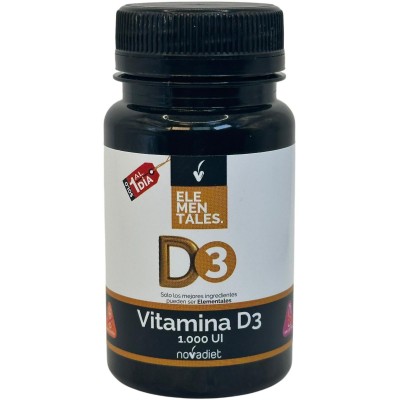 Vitamina D3 (1.000 UI) 25 mcg (Serie Elementales) 120 comprimidos de Novadiet Novadiet 53503 Vitaminas y Minerales salud.bio