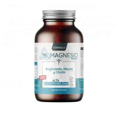Fórmula Triple Magnesio (Bisglicinato, Malato, Citrato) 120 Cápsulas de WeBotanix WE BOTANIX WEB-22353 Suplementos Minerales ...