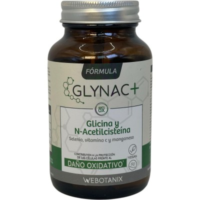 GlyNAC+ (Fórmula Daño Oxidativo) 60 cápsulas Vegetales de Webotanix WEBOTANIX WEB-22354 Antioxidantes salud.bio