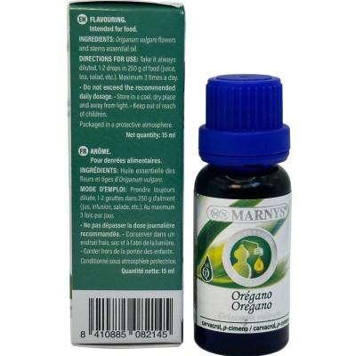 Aceite Esencial de Orégano Quimiotipado 15ml de MARNYS Marnys AA008 Aceites esenciales uso interno salud.bio