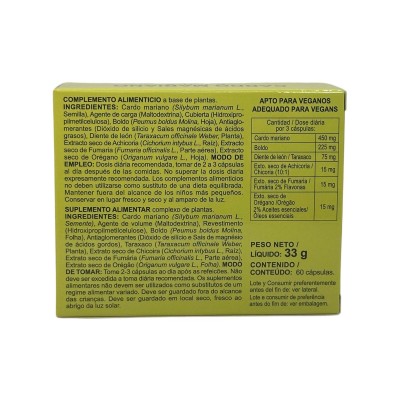 Cardo Mariano PLUS 60 cápsulas de Integralia INTEGRALIA 86 Higado y sistema hepatobiliar salud.bio