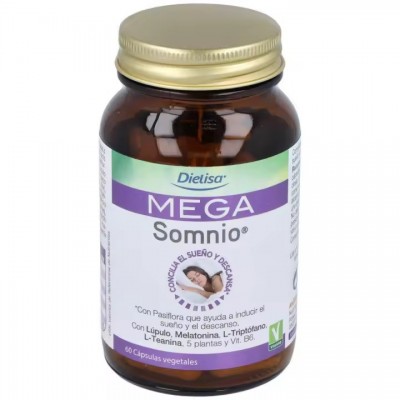 Mega Somnio 60 cápsulas de Dietisa Dietisa DIE-21835 insomnio y descanso salud.bio