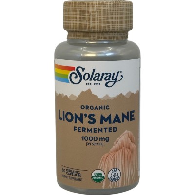 Melena de León (Lion's Mane) 500mg 60 VegCaps. de Solaray SOLARAY SMI-71983 Plantas Medicinales salud.bio