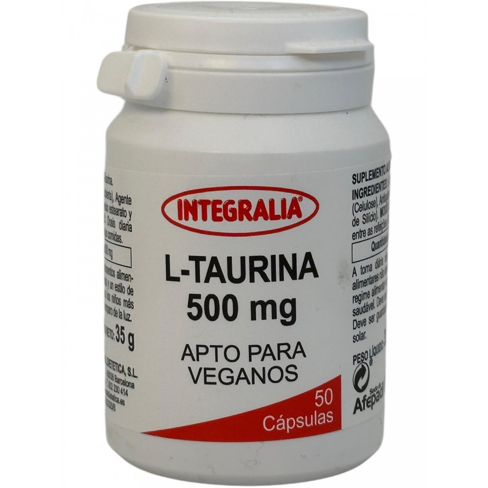 L-Taurina 500mg 50 cápsulas de Integralia INTEGRALIA INT-54382 Aminoácidos salud.bio