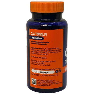 CLA tonalín (ácido linoleico cojugado) 500ml 90 cápsulas de MEGAPLUS Megaplus MEG-176025 Suplementos Deportivos (Complementos...