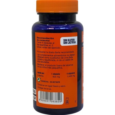 ß-alanina 600mg 60 cápsulas de MEGAPLUS Megaplus MEG-171011 Suplementos Deportivos (Complementos Alimenticios) salud.bio