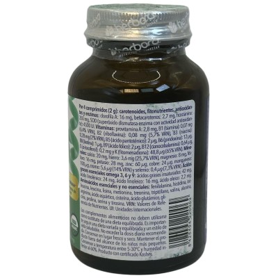 Alga Espirulina BIO VITALIGO 500mg 120 Comprimidos de Herbora Herbora HER-22006 Plantas Medicinales salud.bio