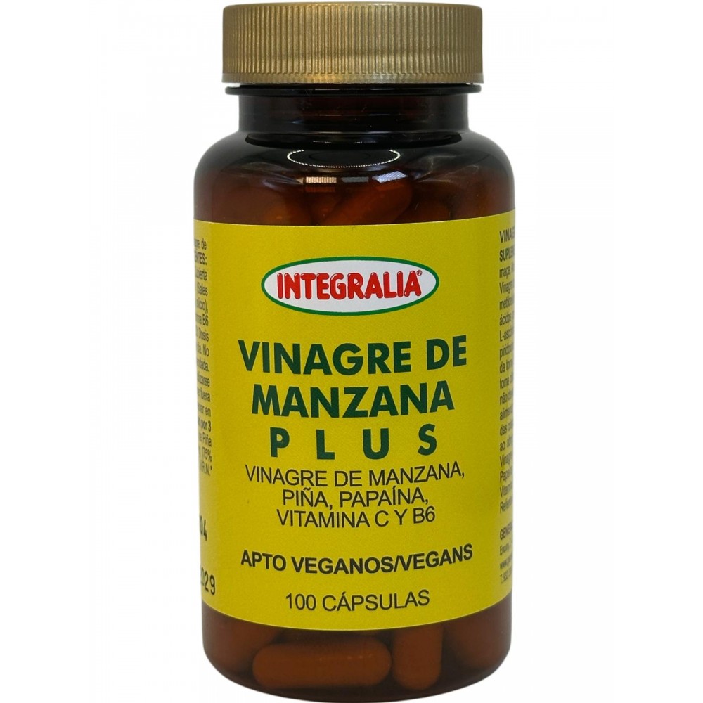 Vinagre de manzana PLUS 100 cápsulas de Integralia INTEGRALIA INT-150 Control de Peso salud.bio