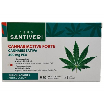 Cannabiactive FORTE PEA 400mg de Santiveri Santiveri  SAN-37237001 Articulaciones, Huesos, Tendones y Musculos, componen el A...