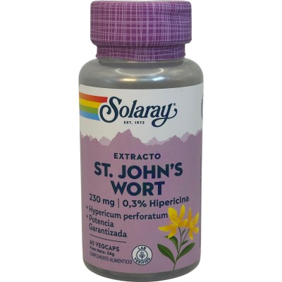 John´s Wort (Hipérico) 60 cápsulas vegetales de Solaray SOLARAY SOLA-36917 Estados emocionales, ansiedad, estrés, depresión, ...