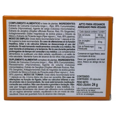Cúrcuma Plus 30 Cápsulas de Integralia INTEGRALIA 504 Suplementos Naturales acción Analgesica, Antiinflamatoria, malestar, do...