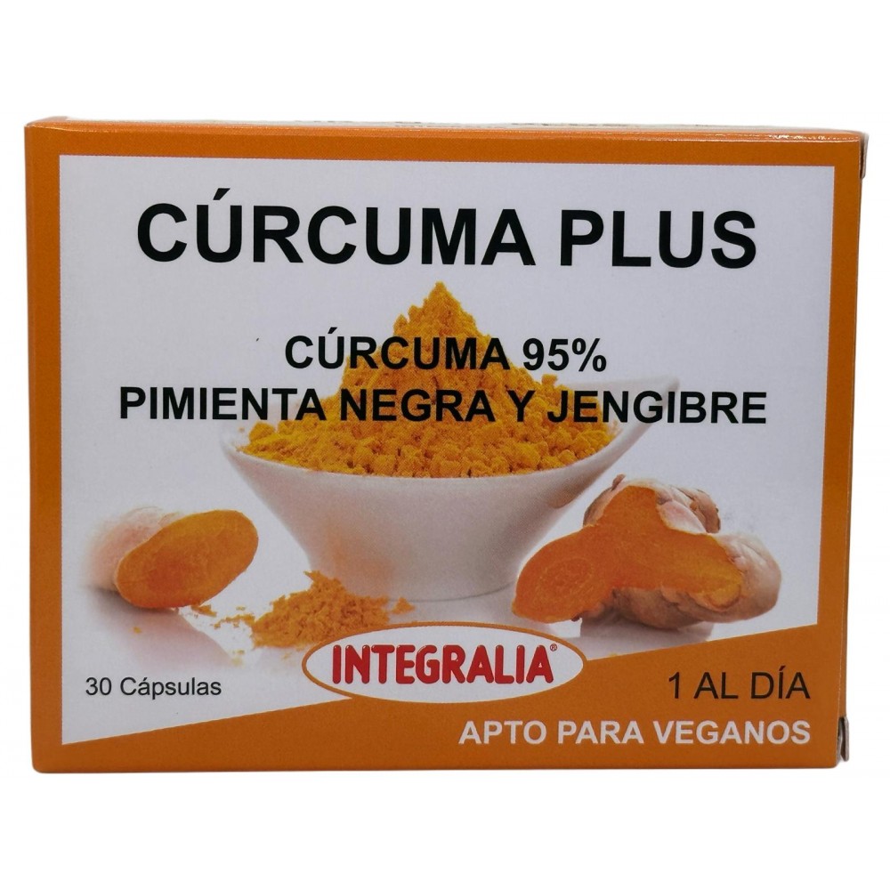 Cúrcuma Plus 30 Cápsulas de Integralia INTEGRALIA 504 Suplementos Naturales acción Analgesica, Antiinflamatoria, malestar, do...