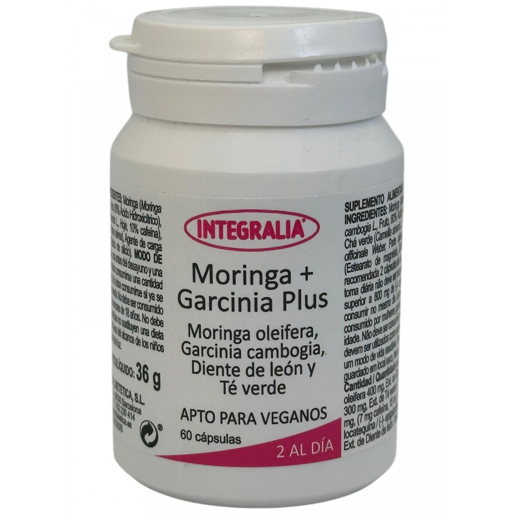 Moringa + Garcinia Plus 60 cápsulas de Integralia INTEGRALIA GEN-54551 Control de Peso salud.bio