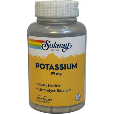 BIG Potasio Citrato 99 mg 200 Cápsulas Vegetales de Solaray SOLARAY SOLA-04671 Minerales salud.bio