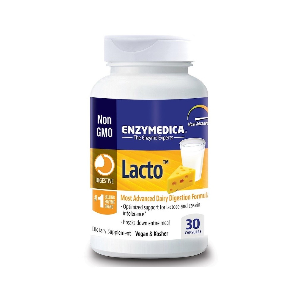 Lacto, Fórmula de Digestión Más Avanzada de Enzymedica Enzymedica ENZ-24120 Ayudas aparato Digestivo salud.bio
