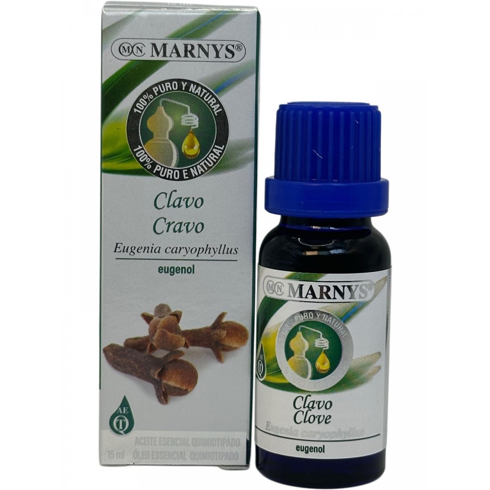 Aceite Esencial de Clavo 15 ml de Marnys Marnys AA003 Aceites esenciales uso interno salud.bio