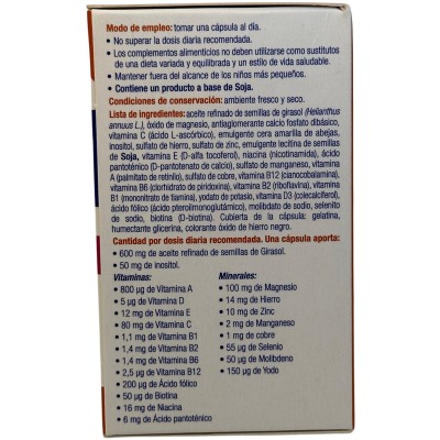 Multivitaminas y Minerales 30 cápsulas de Natysal Natysal 13506 Vitaminas y Multinutrientes salud.bio
