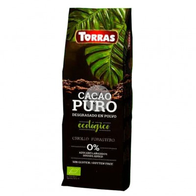 Cacao Puro Desgrasado en Polvo Ecológico 150g de Torras Chocolates Torras TO 40203 Chocolates salud.bio