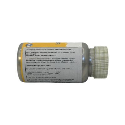 Vitamina B1 (Tiamina monohidrato) 100mg 100 cápsulas de Solaray SOLARAY SOL-04325 Vitamina B salud.bio