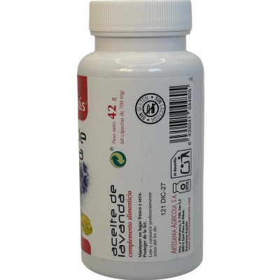 Aceite Esencial LAVANDA 60 Perlas de Plantis Artesania Agrícola ART-04480 Ayudas aparato Digestivo salud.bio