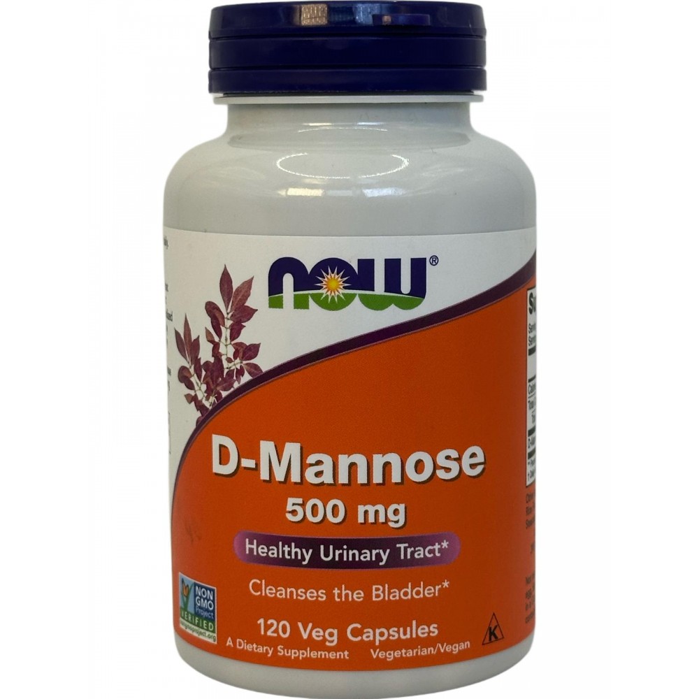 D-Manosa, 500 mg, 120 cápsulas vegetarianas de Now Foods NOW Foods NOW-02811 Bienestar urinario. Ayuda en el bienestar urinar...