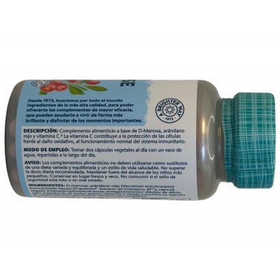 D-Manosa (D-Mannose con Cranactin®) 60 cápsulas vegetales de Solaray SOLARAY SOLA-38778 Bienestar urinario. Ayuda en el biene...