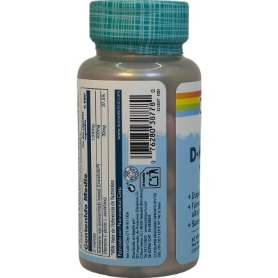 D-Manosa (D-Mannose con Cranactin®) 60 cápsulas vegetales de Solaray SOLARAY SOLA-38778 Bienestar urinario. Ayuda en el biene...