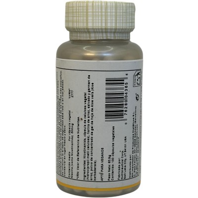 Niacinamida (vitamina B3) 500mg 100 cápsulas vegetales de Solaray SOLARAY SOLA-04365 Vitamina B salud.bio