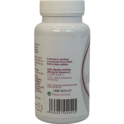 Vitamina E 268mg 400Ui en 60 perlas de Plantis Artesania Agrícola PLA-04042 Vitamina E salud.bio