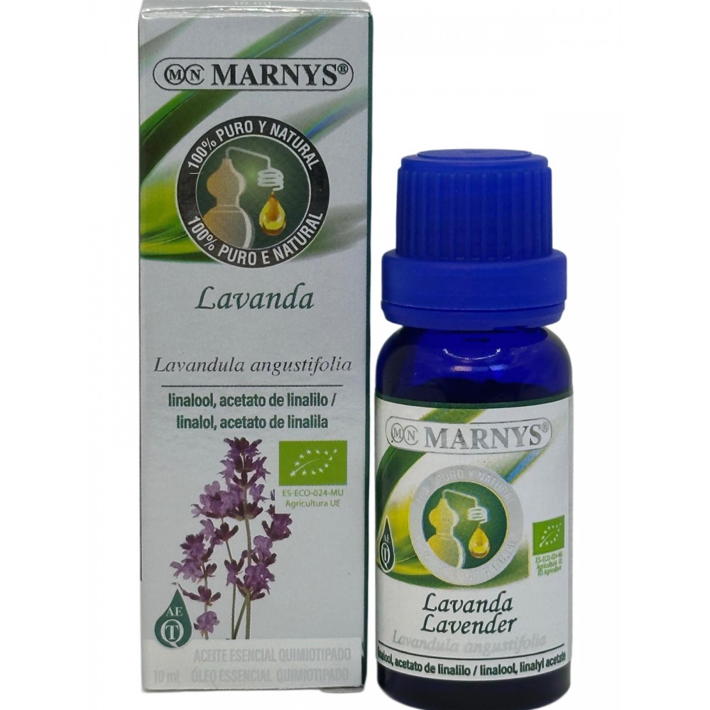 Aceite Esencial de Lavanda BIO (angustifolia) 10ml de Marnys Marnys AA043 Aceites esenciales uso interno salud.bio
