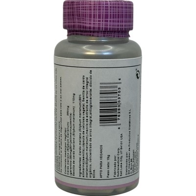 Milk Thistle 30 cápsulas (Silimarina - Cardo Mariano) de Solaray SOLARAY SOLA-03703 Higado y sistema hepatobiliar salud.bio