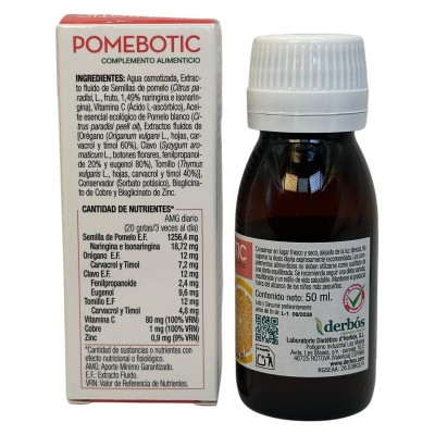 Pomebotic doble extracto semilla pomelo 50ml de derbós Derbós DER-15263 Ayudas aparato Digestivo salud.bio