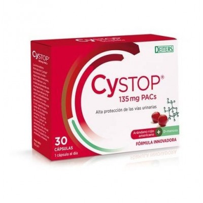 DEITERS CYSTOP ARANDANO ROJO 135 mg PACs DEITERS  Bienestar urinario. Ayuda en el bienestar urinario. salud.bio