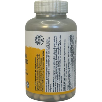Magnesium Bisglycinate mejorado (Bisglicinato) 120 cápsulas vegetales de Solaray SOLARAY 54901 Articulaciones, Huesos, Tendon...