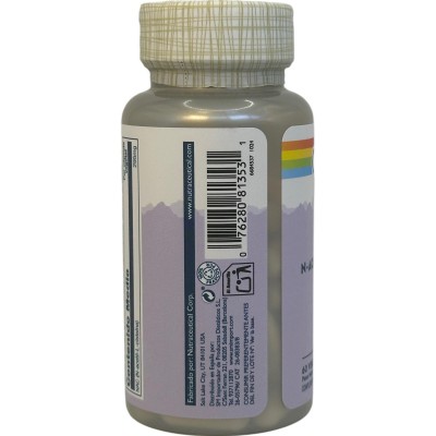 NAC N-Acetil L-Cisteína 295mg 60 cápsulas de Solaray SOLARAY SOLA-81353 Higado y sistema hepatobiliar salud.bio
