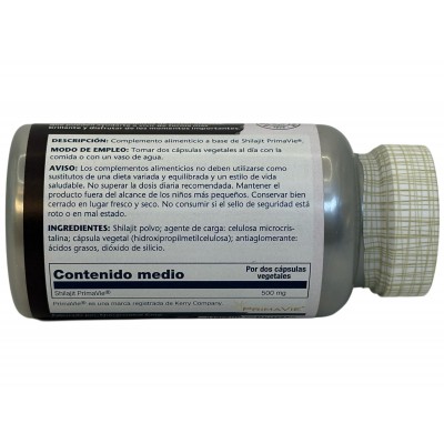 SUPER Shilajit PrimaVie® 500mg 60 cápsulas vegetales de Solaray SOLARAY SOLA-51714 Suplementos Minerales  salud.bio