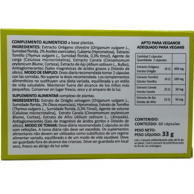 Orégano Silvestre Plus 60 cápsulas de Integralia INTEGRALIA INT-54563 Ayudas aparato Digestivo salud.bio