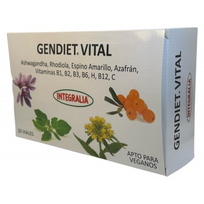 Gendiet vital 20 viales de 10ml de Integralia INTEGRALIA GEN-54603 Estados emocionales, ansiedad, estrés, depresión, relax sa...