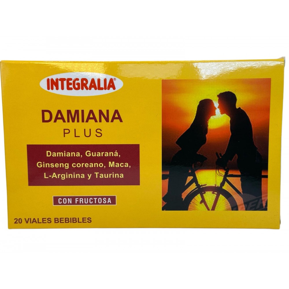 Damiana Plus 20 viales 10ml bebibles de Integralia INTEGRALIA 337 Libido hombre y mujer salud.bio